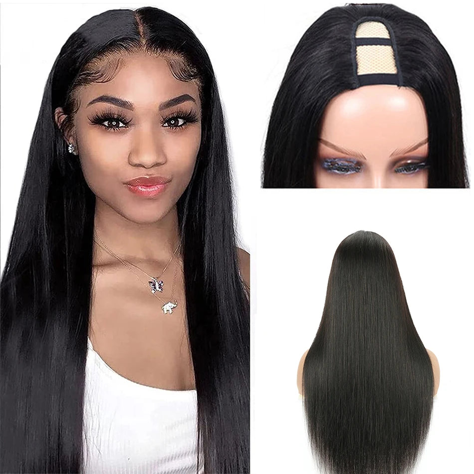 Straight U Shape Human Hair Wig