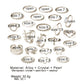 Fashion Silver Color Metal Rings Set