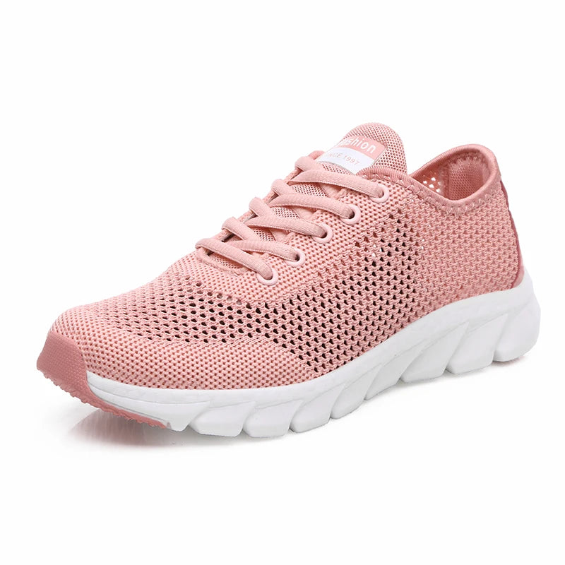 Ladies Solid Color Tennis Shoes