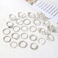 Fashion Silver Color Metal Rings Set