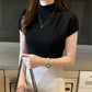 Women Elastic Slim Knitted T-Shirts