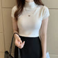 Women Elastic Slim Knitted T-Shirts