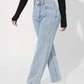 High Waist Straight Leg Denim Jeans