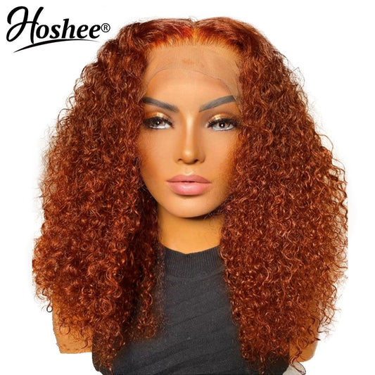 Ginger Lace Front Wig Remy Curly Human Hair