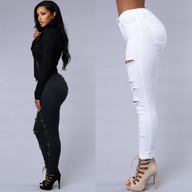 Hot sale ripped jeans for women