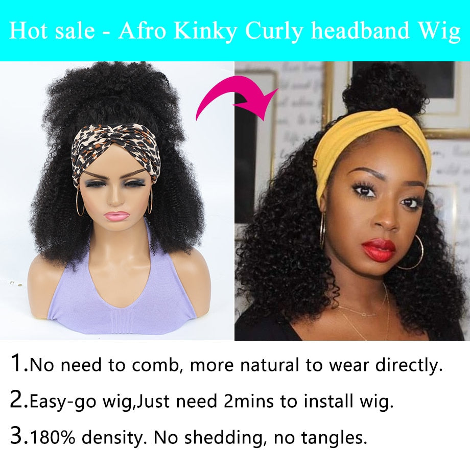 Headband Wig Human Hair