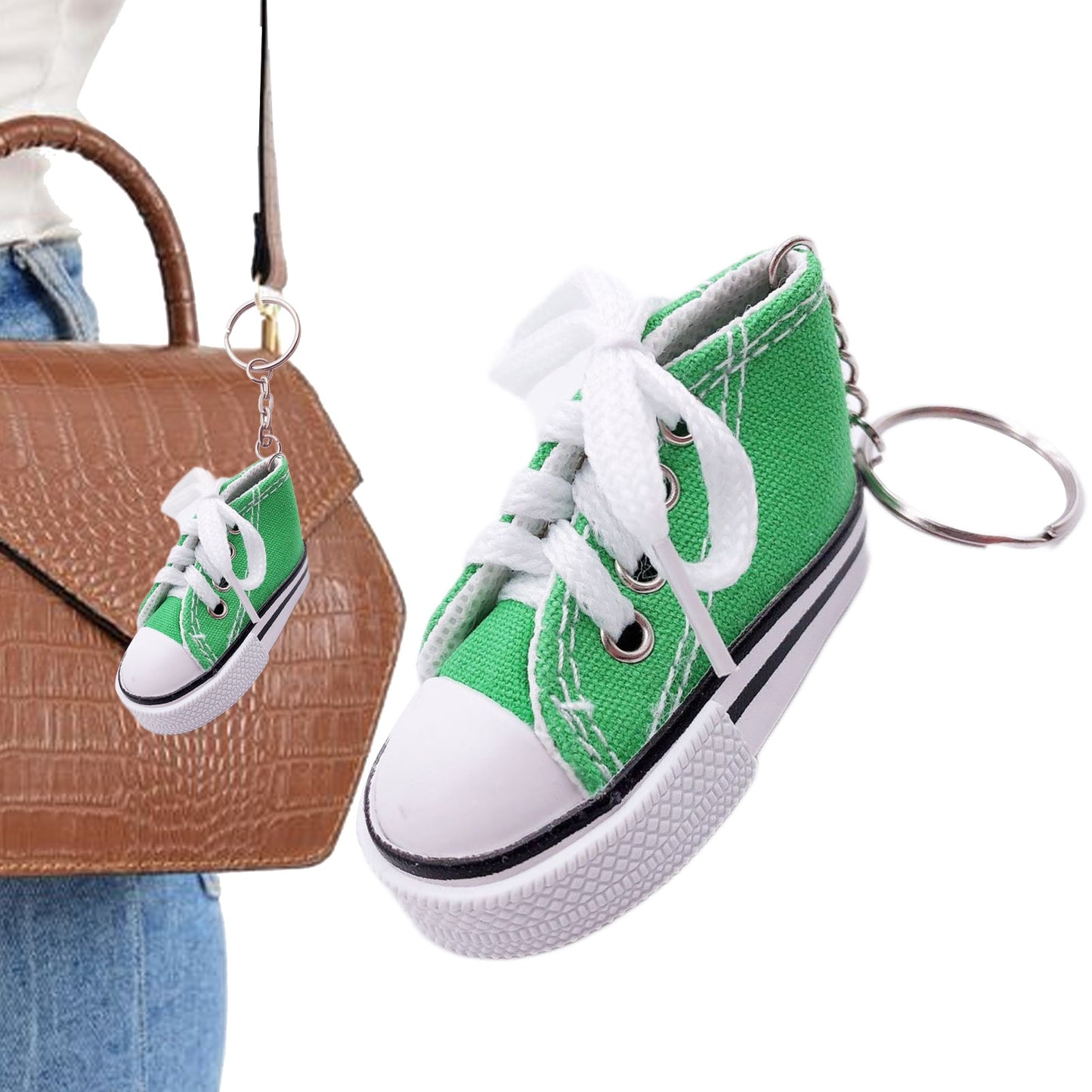 Canvas Tennis Shoe Keychain