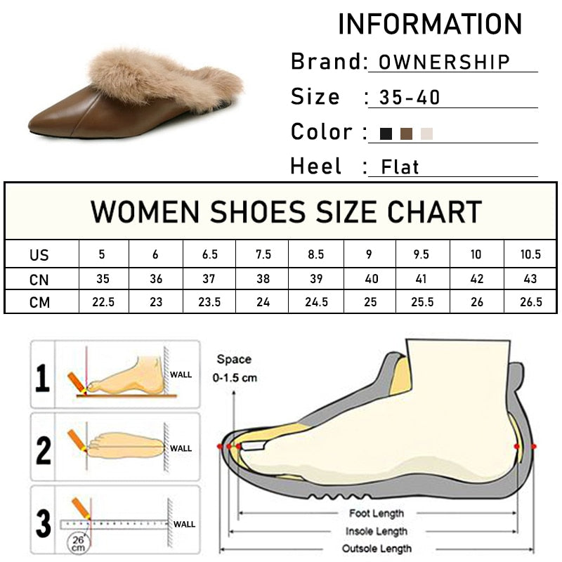 Ladies Warm Fur Dress Shoes