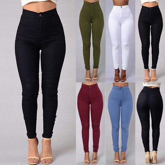 Women Jeans Fashion Solid Leggings